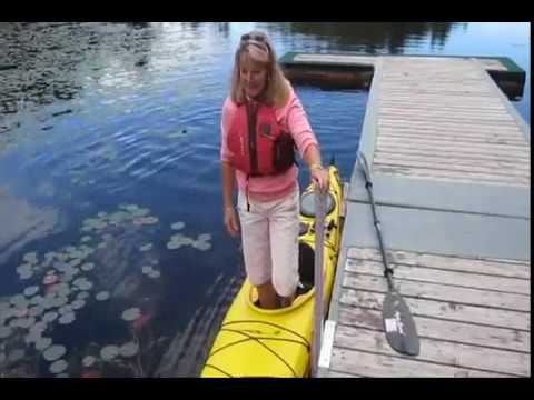 Kayak launch and return stabilizing using KayaArm at a ...