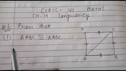 Q6,7 ch-19 Congruency class VII ICSE BOARD maths by love with mathematics