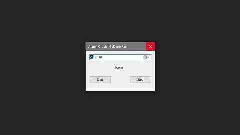 In C#, how do you make an alarm clock app