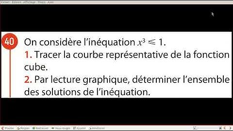 2nde Exercice - Fonction cube et inéquation - Exercice 40 p127