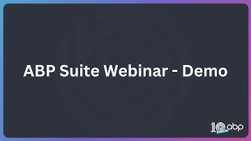 ABP Suite Webinar 2024 Demo
