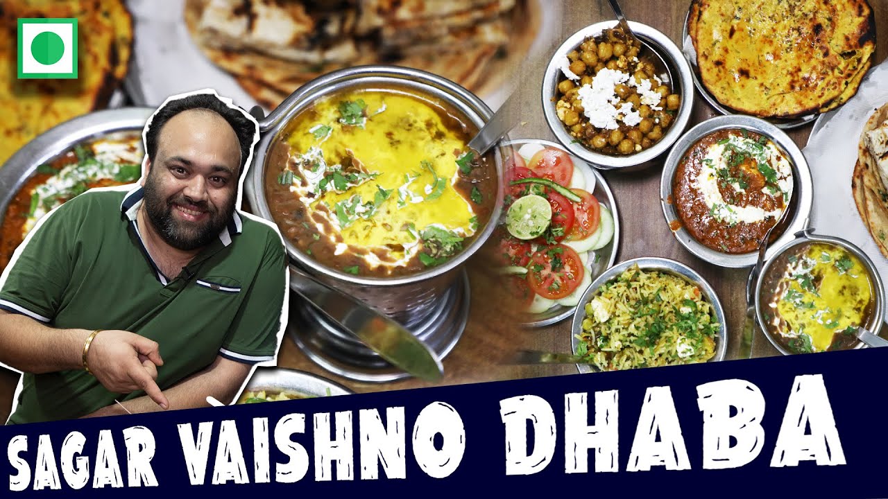 Desi Dhaba Food At Sagar Vaishno Dhaba, Ambala City