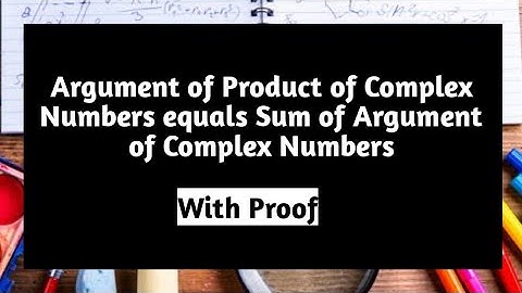 Argument of product equals sum of arguments | Complex Numbers | Trigonometry | Pythagoras Math