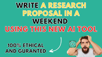 5 Steps to write a research proposal in a weekend using AI, ethically. No plagiarism or AI detection