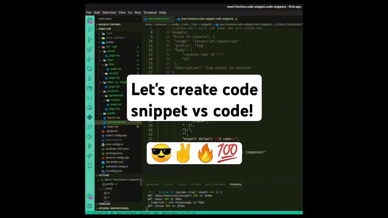 How to create code snippet in #javascript how to make snippets in # ...
