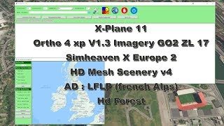 X plane 11 + ortho 4xp + X europe 2 + HD Mesh V4 + HD forest - 3440x1440
