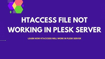 .htaccess file not working on Plesk server | .htaccess tutorial