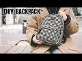 DIY LOVELY BACKPACK TUTORIAL // Zipper Backpack with Pocket From Scratch Cut & Sew