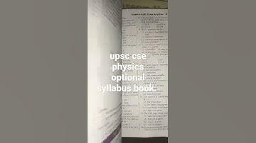 upsc cse#ias#ips#irs Optional physics book. last year asked by upsc board.