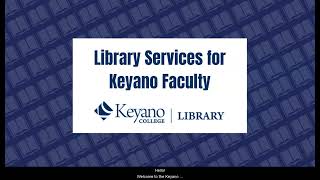 Library Services for Faculty