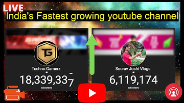 Sourav joshi Vlogs live subscriber count | Techno gamerz live sub count |India fastest YT channel