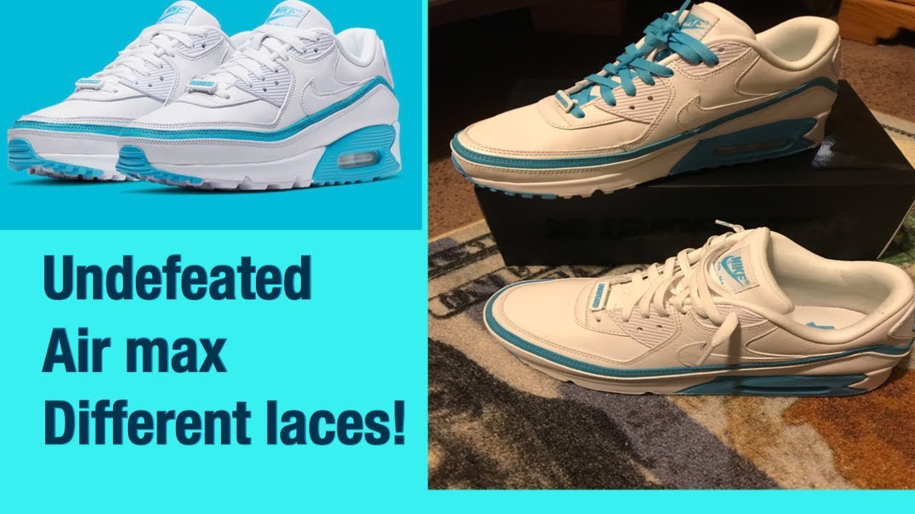 Undefeated air max 90 on foot | Blue Fury - YouTube