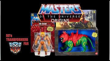 Masters of the Universe HE MAN and BATTLE CAT  ORIGANS TOY REVIEW