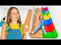 Nastya built an amusement park at home for her friends Mp3 Song