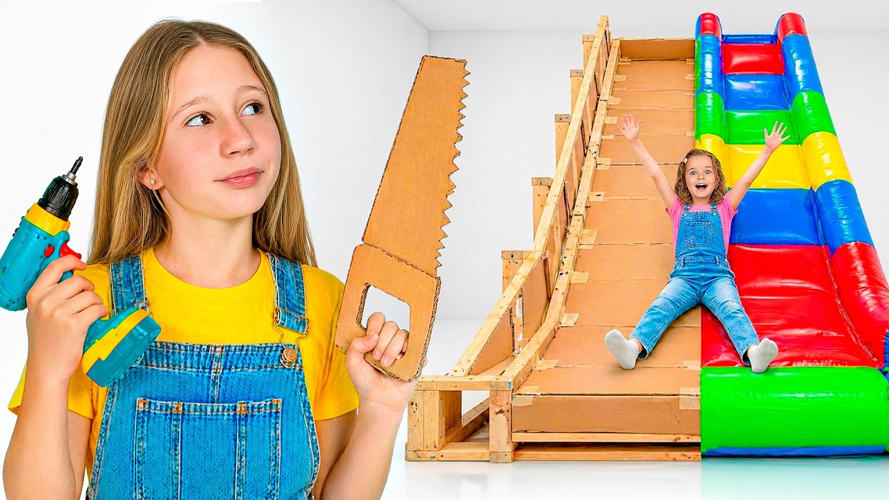 Nastya built an amusement park at home for her friends