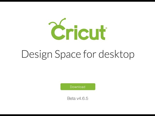 Cricut Design Space For Desktop Download page
