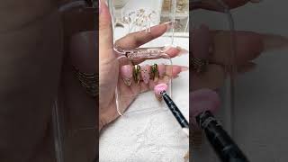 Soft pink + gold chrome ✨ minimal luxe 💅 #nailart #nailtrend #nailtutorial #pressonnails screenshot 1