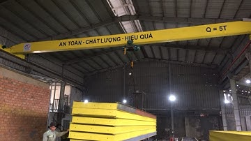 Sử dụng cầu trục 5 tấn dầm đơn trong xưởng cơ khí