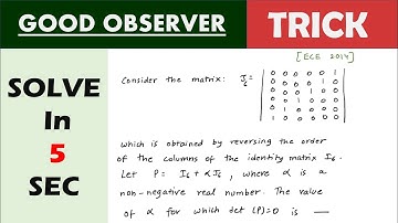 Trick to solve GATE Mathematics question in 5 SECONDS