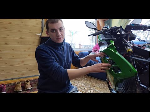 Электромотоцикл Kawasaki Ninja. 4000 Вт. Легкий внешний тюнинг