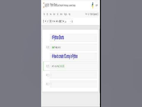 Creating 1D array #shorts #trending #Python #coding #array #education ...