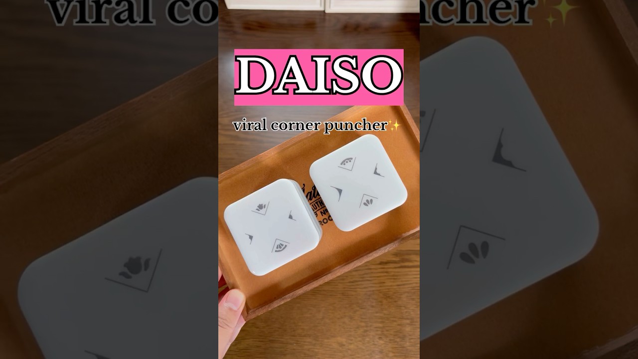 DAISO's viral corner punch, 4 designs in 1 punch! 😮 #daiso #fyp