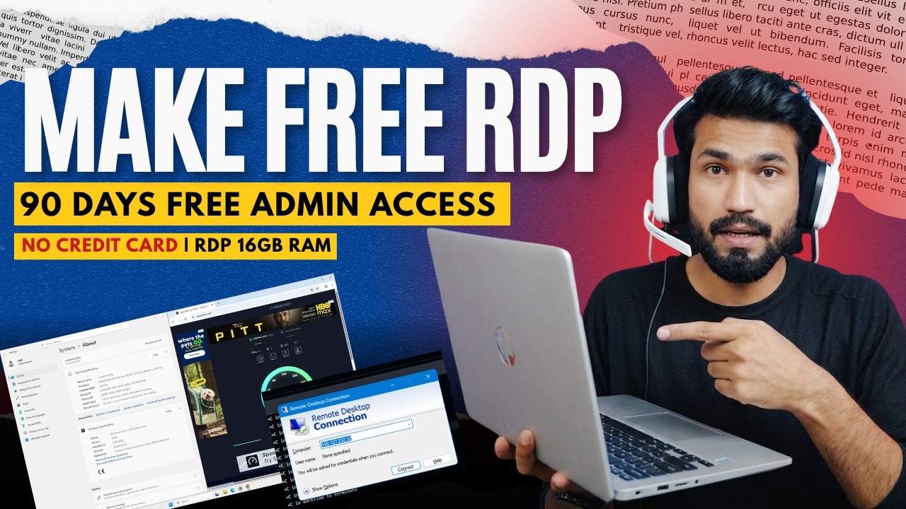 How to Create RDP for Free 3 Months | Full Admin Access (Step-by-Step ...
