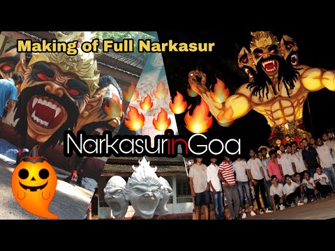 Making of Beast Narkasur in Goa 2018 | Beach boys Betim | Ravan making | How to make ravan Guide