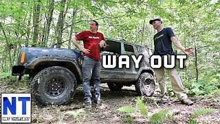 Taking the Jeep way out in the woods metal detecting & exploring old places