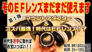 そのEFレンズまだまだ使えます！＆ＥＦレンズは激安！　　#カメラ　#キャノン　#ＥＦレンズ　#マウントアダプター　#レンズ　#激安