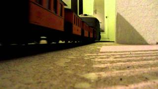 Accucraft Ruby Live Steam pulling LGB train cars