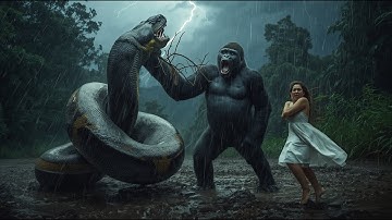 When the Giant Gorilla Fought the Monster Python — A Girl’s Unbelievable Survival Story