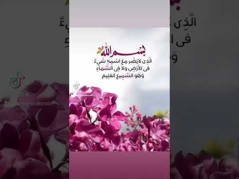 بسم الله الذي لا يضر مع اسمه شيء في الأرض و لا في السماء و هو السميع العليم أذكار اذكار الصباح