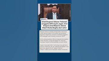 Gibran Minta Maaf Usai Viral Ekspresinya 