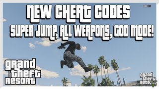 NEW GTA 5 Cheats - God mode, Super Jump, All Weapons + More!