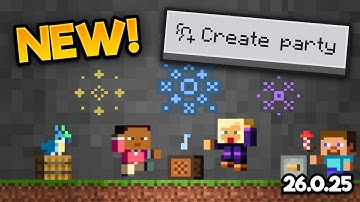 Minecraft 26.0: PARTY & Subtitles Are Here!