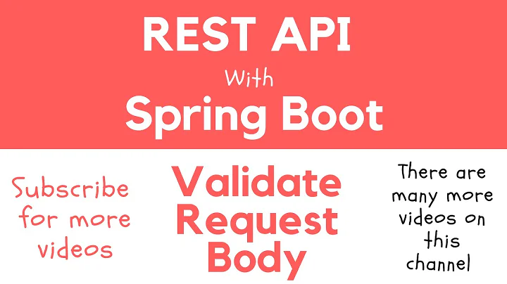 REST API with Spring Boot - Validate HTTP Request Body with Hibernate Bean Validation Constraints