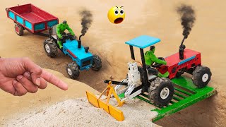 Diy Mini Tractor Sand loading new technology science Project  | Trolley Loading | @sanocreator