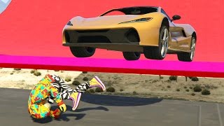 CORRE O TE ATROPELLO! AGACHATE!!! - GTA V ONLINE