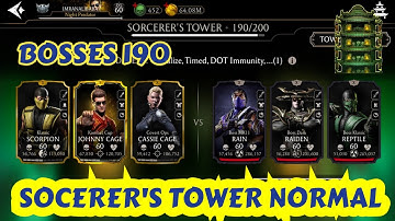 Sorcerers Normal Tower | Bosses 190 | Beat By Gold Team | Mortal Kombat Mobile