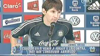 Lionel Messi habla de Ecuador previo al choque Eliminatorio (Tomado de Fox Sports)