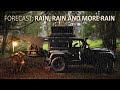 Camping in the RAIN with Jeep Wrangler [ Tarp shelter, Car camping ] SoC Ep 9