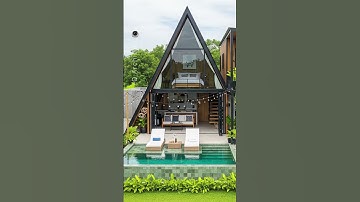 A-Frame Cabin Small House Design #tropicalarchitecture #cabinbliss