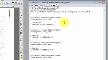 Importing Matching Points