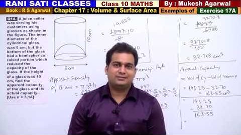 Class 10 Maths (Ex 17A Example 14) Volume And Surface Area (RS Agarwal 2019)