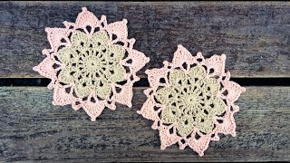 Easy Crochet Flower Coaster Tutorial