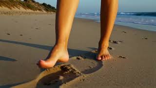 Barefoot steps on soft sand 🌅✨ Every grain whispers calm, every step feels like freedom screenshot 4