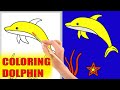 How to color a dolphin  coloring pages for kids  dolphin coloring for kids  coloring pages