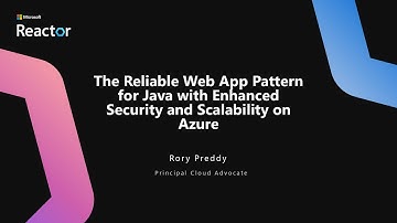 The Reliable Web App Pattern for Java with Enhanced Security and Scalability on Azure