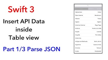 Insert API Data to Table View (Part 1 Parse JSON) (Swift 3 + Xcode 8.2.1)